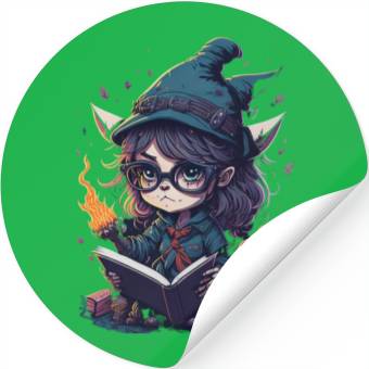 Discover Cat reading book Stickers