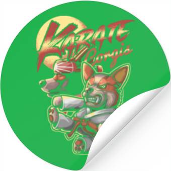 Discover Karate Corgis Stickers