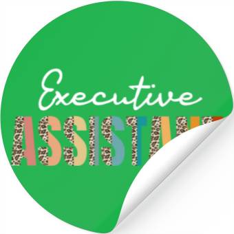 Discover Executive Assistant Leopard Pattern Stickers
