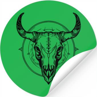 Discover Cow Skull Boho Stickers