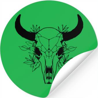 Discover Cow Skull Boho Stickers