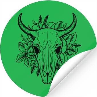 Discover Cow Skull Boho Stickers