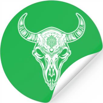 Discover Cow Skull Boho Stickers
