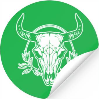 Discover Cow Skull Boho Stickers