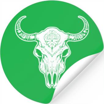 Discover Cow Skull Boho Stickers
