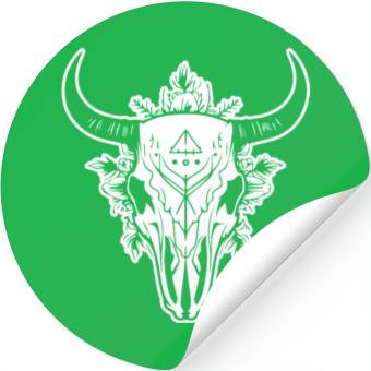 Discover Cow Skull Boho Stickers