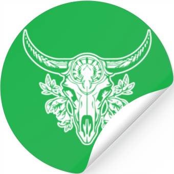 Discover Cow Skull Boho Stickers