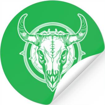 Discover Cow Skull Boho Stickers