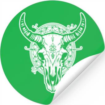 Discover Cow Skull Boho Stickers