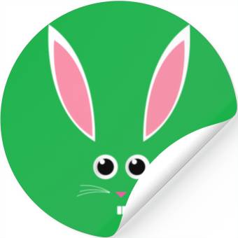 Discover Easter Bunny Face Stickers
