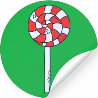 Discover Lollipop Rainbow Sucker Candy Stickers