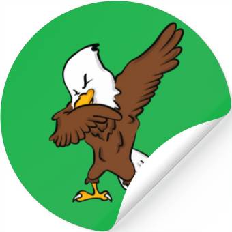 Discover Dabbing American Bald Eagle Stickers
