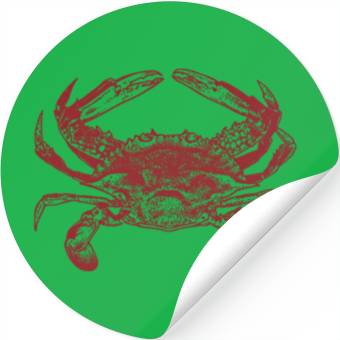 Discover Red Crab Stickers