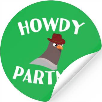 Discover Howdy Partner Pigeon Cowboy Stickers