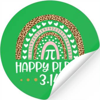 Discover Happy Pi Day Mathematic Math Teacher Leopard Stickers