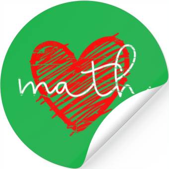 Discover Math Heart - Math Teacher Heart Stickers