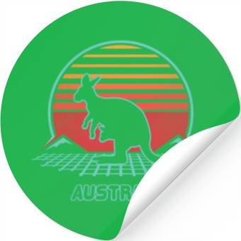 Discover Australia 80S Style Stickers