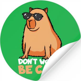 Discover Don'T Worry Be Capy Capybara Stickers