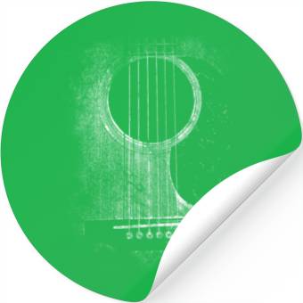 Discover Acoustic Guitar Six String Rock Roll Stickers