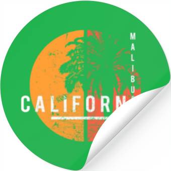 Discover Malibu California Cool Palm Tree Native Stickers