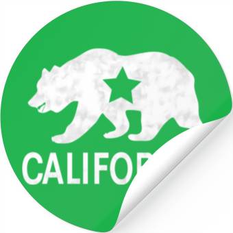 Discover California Bear Republic Cali Stickers