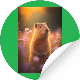 Discover Capybara In Nature Stickers