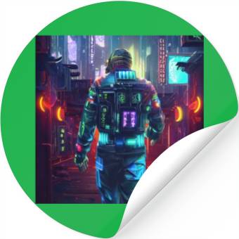 Discover Cyberpunk man Stickers