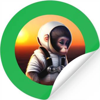 Discover Astronaut monkey Stickers