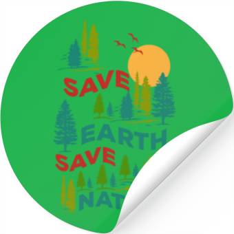 Discover Save Earth Save Nature Stickers