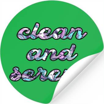 Discover Clean and Serene paisley Stickers
