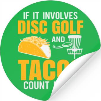 Discover Disc Golf Tacos Stickers