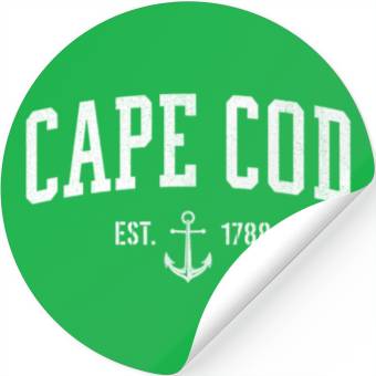 Discover Cape Cod Massachusetts 1788 Nautical Look Stickers