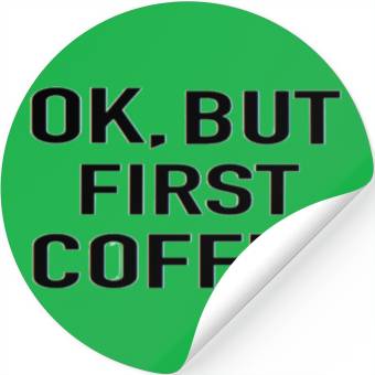 Discover But First Coffee Stickers