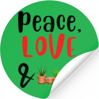 Discover Peace Love and Plants Stickers