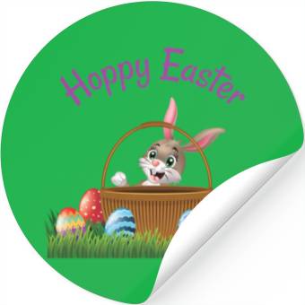 Discover Easter Bunny Baet Hoppy Easter Stickers