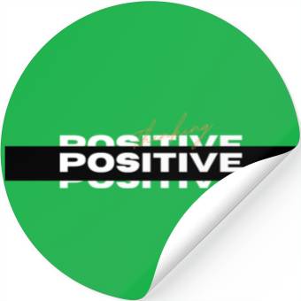 Discover White Black Simple Positive Typography Stickers