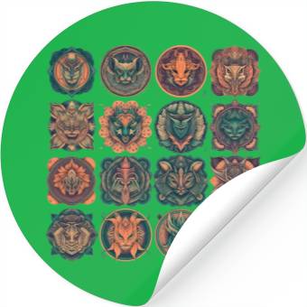 Discover Celestial Creatures Emblems Stickers