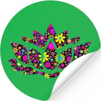 Discover Lotus silhouette Stickers