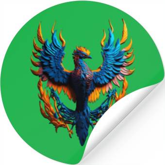 Discover Neon Phoenix Stickers
