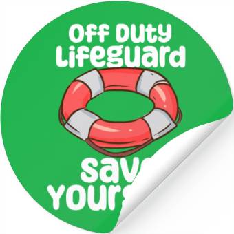 Discover Off Duty Lifeguard Stickers