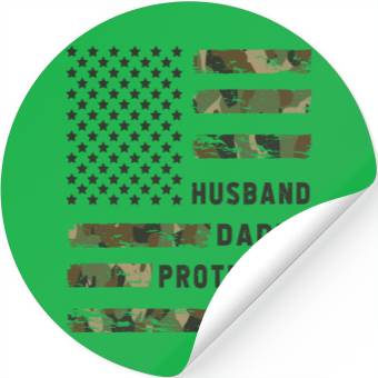 Discover Husband Daddy Protector Hero Army Stickers