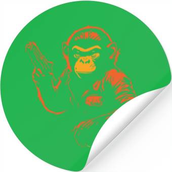 Discover funny monkey Stickers