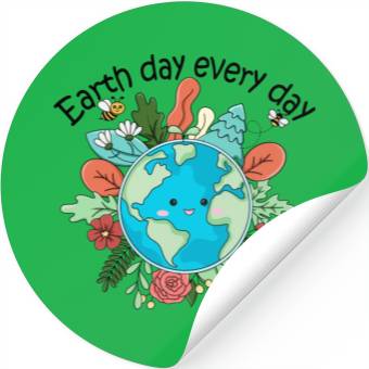 Discover Earth Day Every Day Save The Planet Nature Lovers Stickers