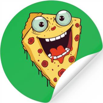 Discover Pizza Art Stickers