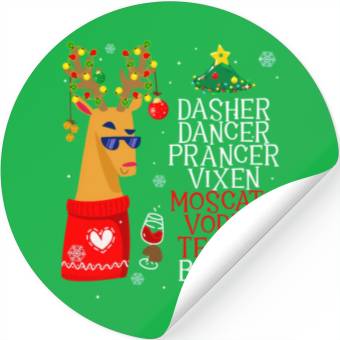 Discover Dasher Dancer Prancer Alcohol Dasher Dancer Wo'S Stickers