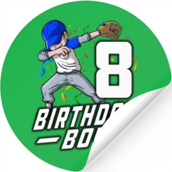 Discover 8 8Th Baseball Dabbing Stickers