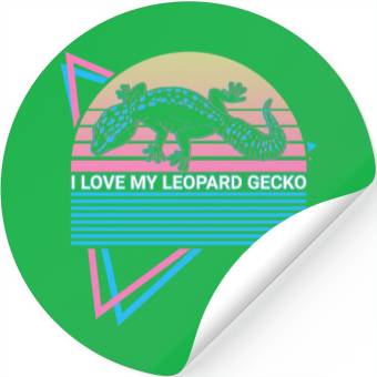 Discover Leopard Gecko Retro Stickers