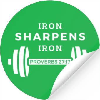 Discover Iron Sharpens Iron (Proverbs 27:17) Stickers