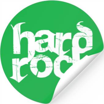 Discover hard rock typography Stickers