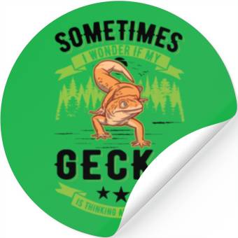 Discover Gecko Gift Leopard Stickers